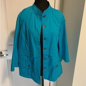 Chico’s ladies jacket in size 3 , light blue